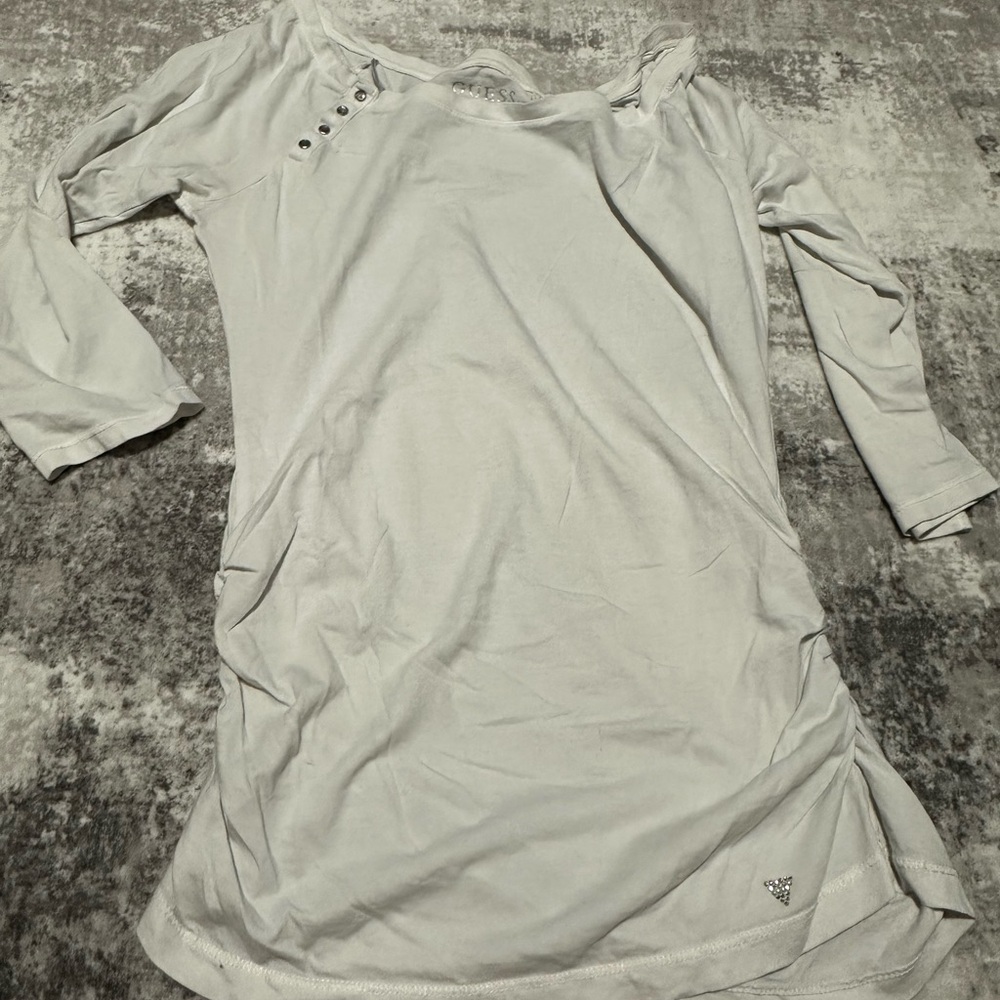 ❤️Guess Off-White Cotton Shirt with ruched sides❤️